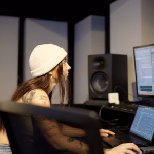 Production & Recording Room with Audio engineer